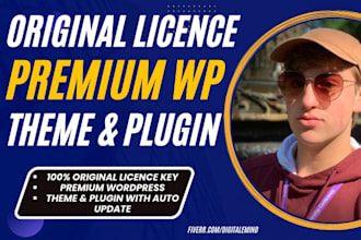 install a premium wordpress theme and plugin for you