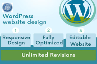 build modern and responsive word press website design