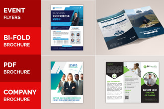 do event flyers or pdf brochures for online marketing