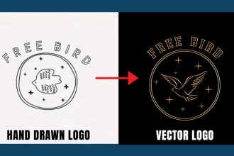 create hand drawing to logo