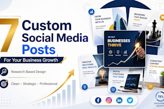 design 7 professional social media posts for your business