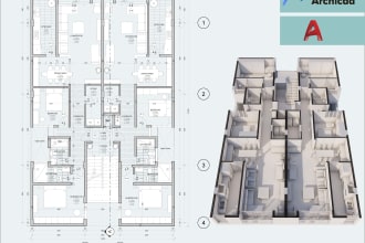 do 3d, floor plans, and elevations in revit or archicad