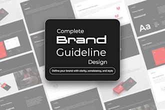 design logo, brand guideline, brand style guide and brand book