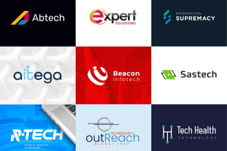 design 5 logo concepts for tech, digital agency, information technology