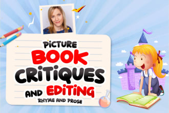 critique and help edit your childrens picture book text