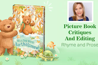 critique and help edit your childrens picture book text