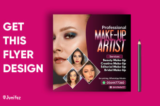 do a creative makeup artist flyer for social media