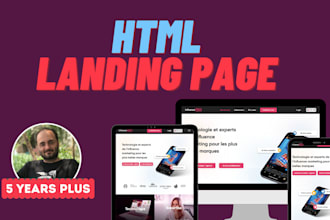 design a responsive HTML landing page