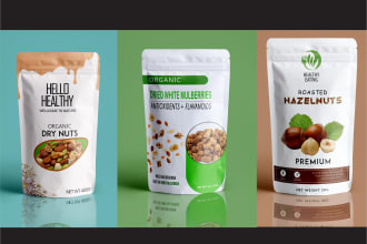 make food packaging, pouch design, bottle label