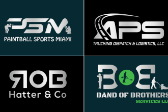 design text lettermark and wordmark logo