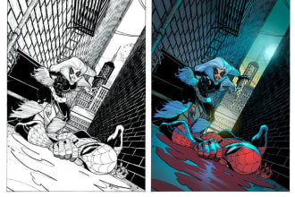 digitally paint your line art