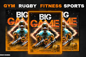 create sports poster, gym flyer and fitness flyer for you