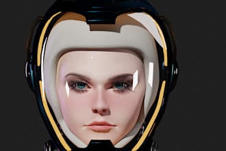 do 3d model character asset game for unity unreal engine 5 in blender