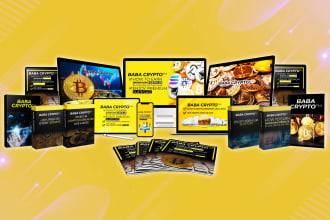 design 3d digital product mockup, online course bundle