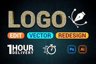 vector logo fix, edit, modify, recreate design, vectorize image or ai, eps, svg