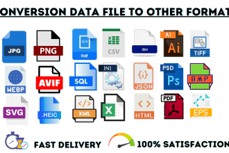 convert ini, excel, XML, json, rdf, vcf from one format to another