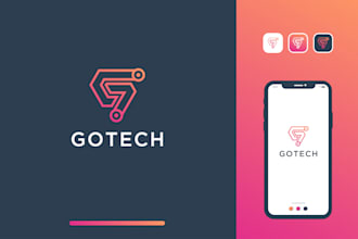design a modern application tech app logo for software saas platform android ios