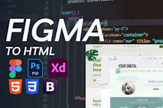 convert psd to html, xd to html, figma to html