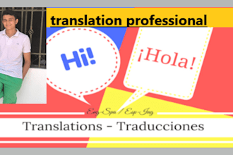 hello translate from english to spanish professionally