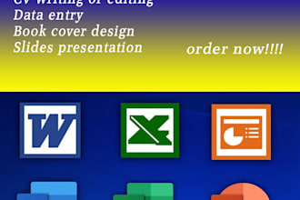 design cv in micro soft word and book cover