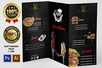 do professional restaurant menu design,pizza menu,food menu