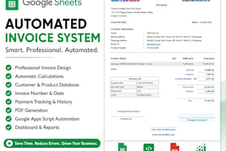 design your business invoice by using googlesheet automation