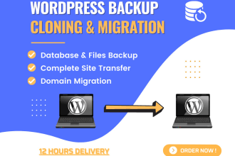 backup, migrate, transfer wordpress website to new host or domain