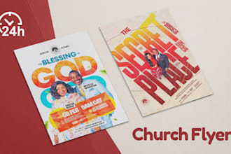 design a modern church event flyer