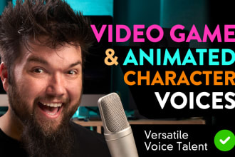 record professional video game, anime, and cartoon character voices