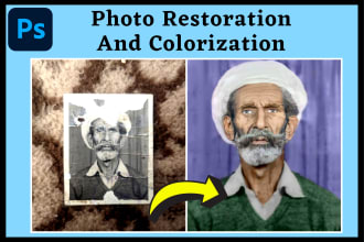 do photo restoration and colorization, restore image and restore photo