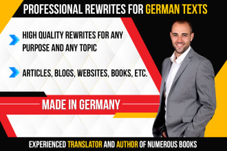 professionally rewrite german and english texts