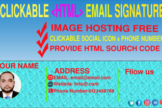 clickable HTML email signature