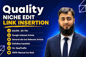 do link insertion niche edit with dofollow SEO backlink