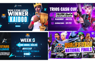 design esports graphics, poster and banners for your team