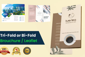 design attractive trifold or bifold brochure and leaflet