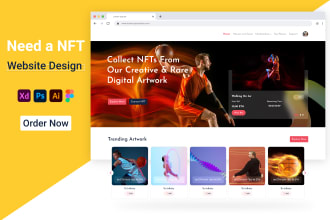 unique nft website UI design