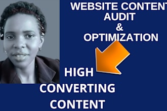 do copywriting, audit, and optimize your website content