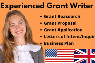 write a compelling grant proposal and business plan with financial projections