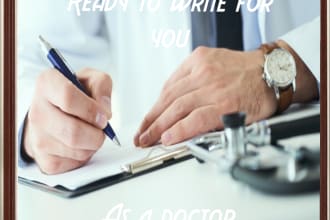 write anything you want for you as a doctor