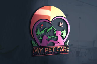 design pet shop, veterinary clinic or animal shelter logo