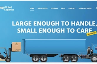 create logistics, trucking, dispatch, freight, moving company website