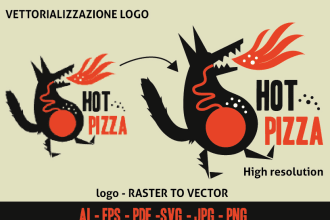 redesign and vectorize your logo, in high resolution