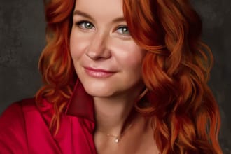 draw digital realistic and semi realistic portrait