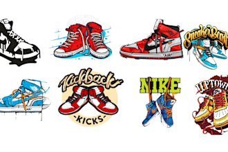 create elevate  footwear brand with custom shoes logo designs