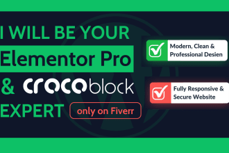 create wordpress website using elementor pro and crocoblock