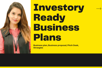 develop business plan and  business proposal