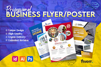 design digital flyers or leaflets, posters, and brochures to boost your business