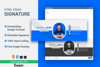 create clickable HTML email signature for gmail, outlook, etc