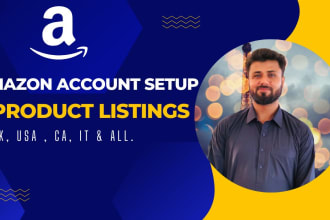 set up amazon seller account product listings