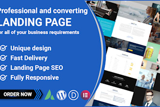 create a professional responsive wordpress landing page design for you